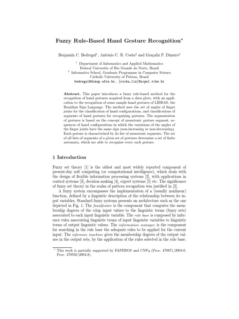 Fuzzy ASL Gesture Recognition Method | PDF | Fuzzy Logic | American ...