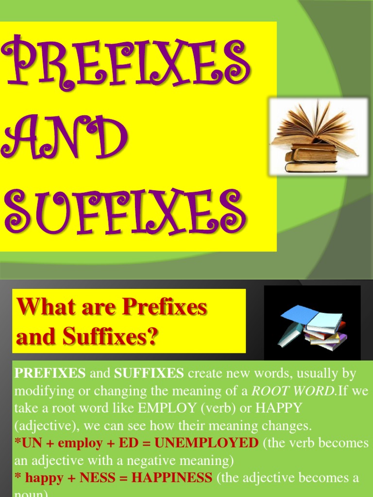 Prefixes and Suffixes | PDF | Adjective | Adverb