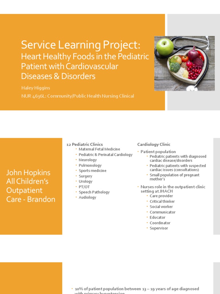 Heart Healthy Foods for Pediatric Patients | PDF | Hypertension ...