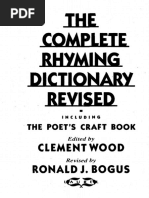 Clement Wood The Complete Rhyming Dictionary Revised PDF | PDF ...
