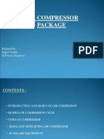 Air Compressor Package: Prepared By: Sujeet Tambe SR Process Engineer
