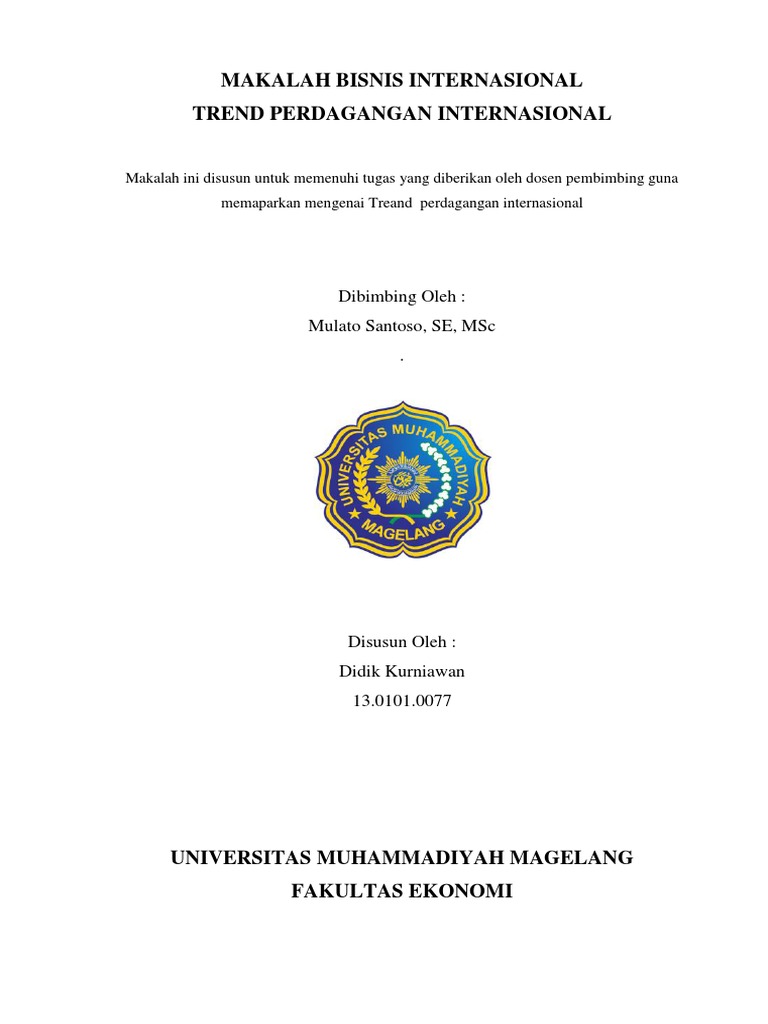 270398556 Makalah Perdagangan Internasional Pdf