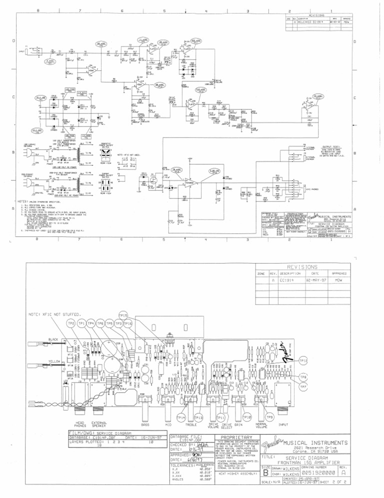 Fender Frontman 15g 15r Guitar Amplifier Schematic | PDF