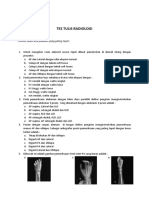 Tes Tulis Radiologi Soal Pilihan dan Isian