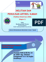 Penelitian Dan Penulisan KTI Guru SMA Dinas Prov