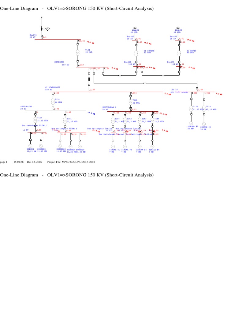 OLV1 SORONG 150 KV (ShortCircuit Analysis) Download Free PDF Electric Power Electrical