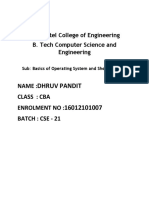 Dhruv Pandit: U.V. Patel College of Engineering B. Tech Computer Science and Engineering