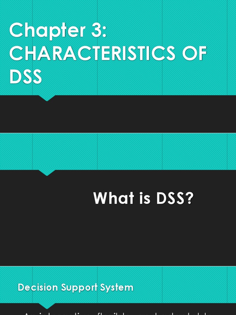 Chapter 3 Characteristics of DSS Decision Support System Databases