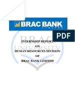 Internship Report ON Human Resources Division OF Brac Bank Limited