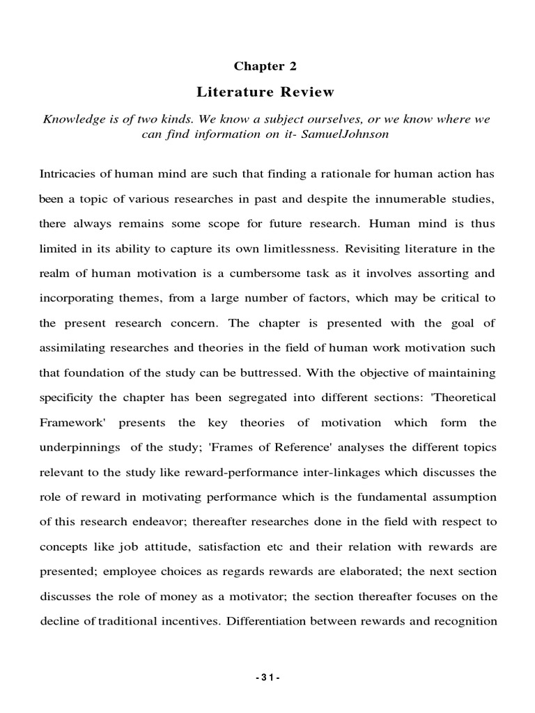 Literature Review | PDF | Motivation | Motivational