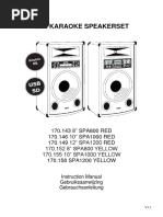 Spa Karaoke Speakerset Manual