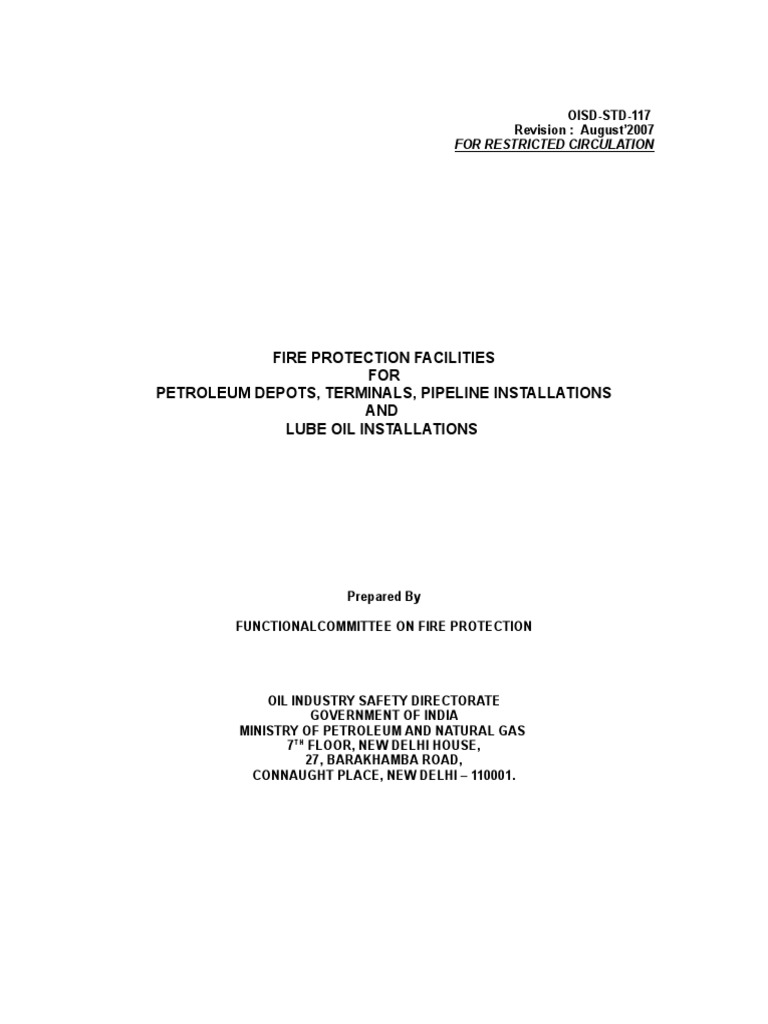 Fire Protection Standards for Petroleum Facilities | PDF | Pump ...