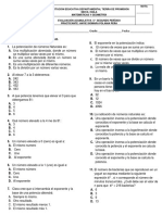 Evaluación Acumulativa Matemáticas y Geometría Segundo Período Institución Educativa Departamental Tierra de Promisión