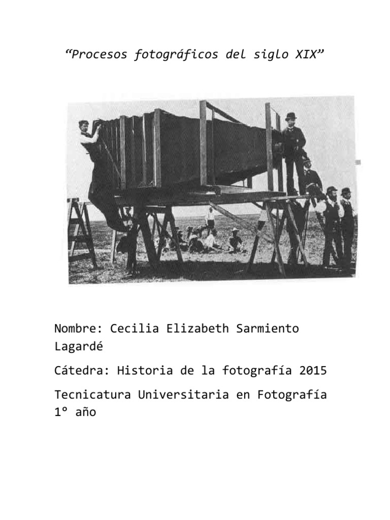 Evolución de la Fotografía en el Siglo XIX | PDF | Imagen | Óptica