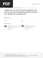Tarifa Social Do Estado Do Parana Um Estudo de Cas