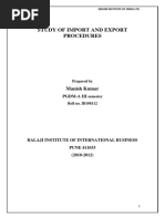 Download Import Export Documentation Procedure Project Report by Manish Diehard SN354438052 doc pdf