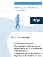 Teaching Creativity and Teaching for Creativity