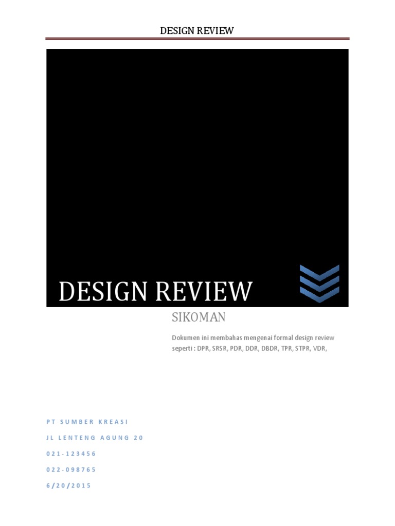 Template Tinjauan Desain Perangkat Lunak | PDF