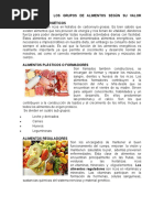 Alimentos de Acuerdo a Su Valor Nutritivo | Nutrientes | Alimentos
