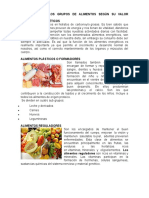 Clasificación Los Grupos de Alimentos Según Su Valor Nutritivo