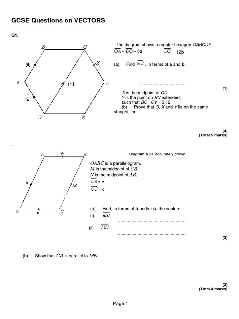 Vectors Questions | Linear Algebra | Mathematical Analysis