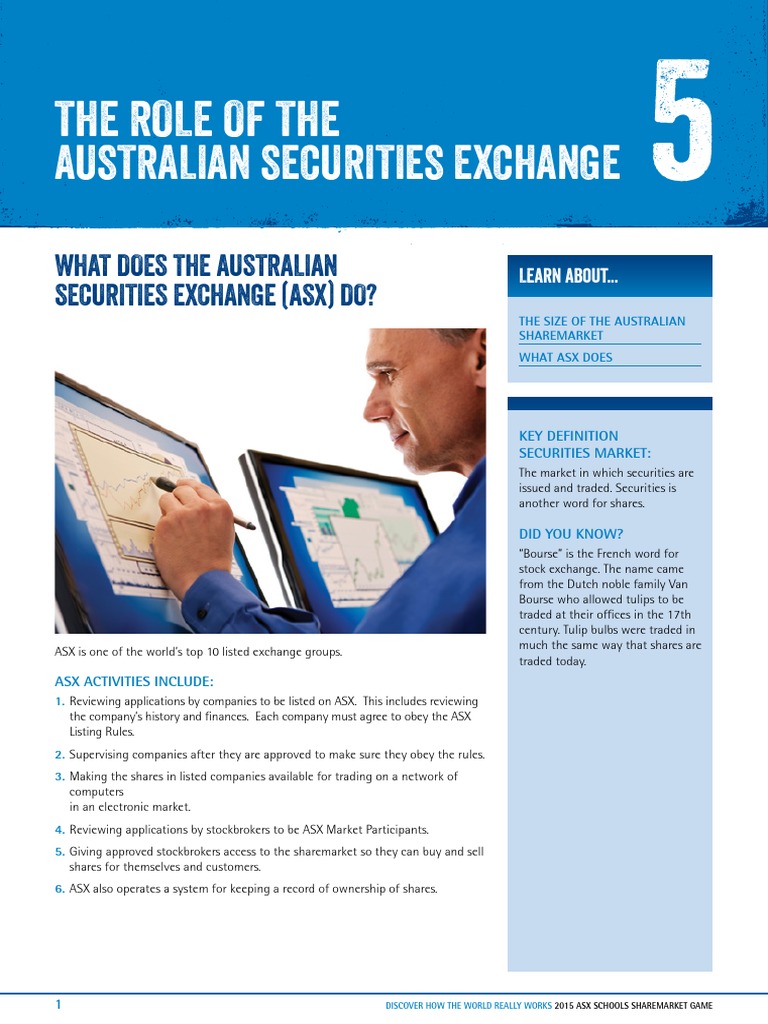 Australian Securities Exchange: The Role of The | PDF | Stock Market ...