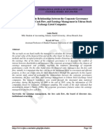 An Evaluation of The Relationships Between The Corporate Governance Mechanisms, The Free Cash Flow, and Earnings Management in Tehran Stock Exchange Listed Companies