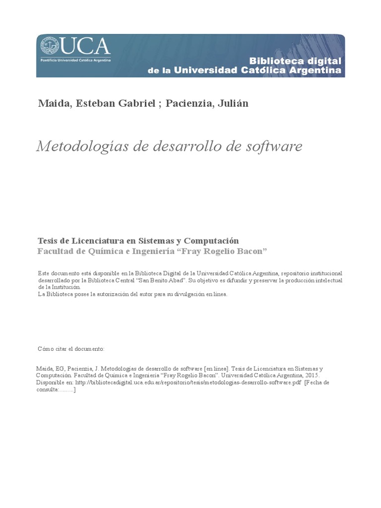 Metodologias Desarrollo Software