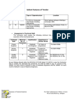 Salient Features of Tender: Scope of Work. S.N ROB No. Chainage Type of Superstructure Location