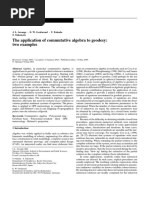 The Application of Commutative Algebra To Geodesy: Two Examples