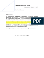 Carta de Invitación para Tutoría Modelo