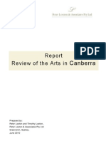 Review of The Arts in Canberra - Community Consultation - Final Report by Peter Loxton