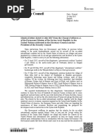 Syrian letter to the UN Security Council