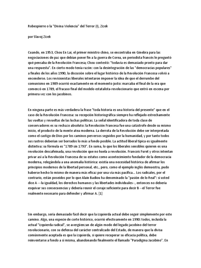 Robespierre Zizek PDF revolución Francesa Maximilien Robespierre