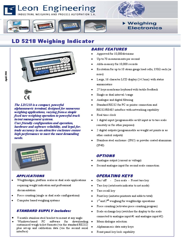LD 5218 | PDF | Computer Keyboard | Calibration