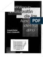 Manual para La Evaluacion de Las Funciones Del Yo - Leopold Bellak y Lisa Goldsmith PDF