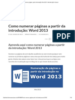 Como Numerar Páginas a Partir Da Introdução_ Word 2013 - Administração e Sucesso