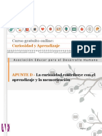 Apunte D - La Curiosidad Contribuye Con El Aprendizaje y La Memorización