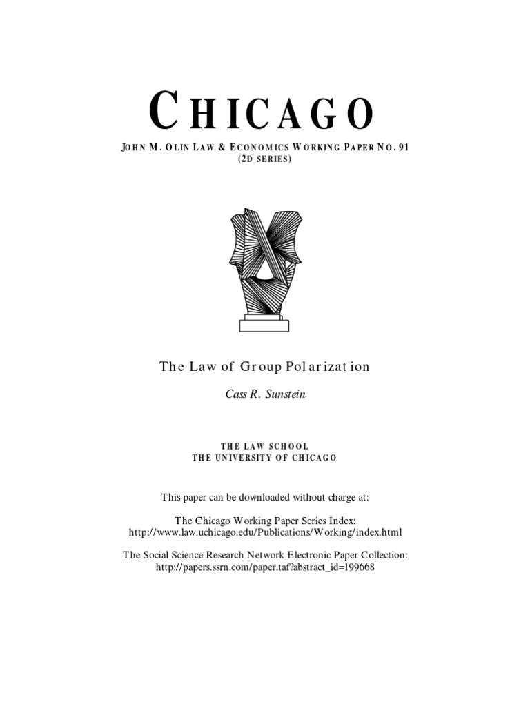Hicago The Law of Group Polarization PDF Polarization (Politics