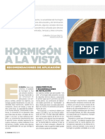 40.- Hormigón a la vista, recomendaciones de aplicación