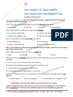 465 câu trắc nghiệm từ đồng nghĩa và trái nghĩa PDF