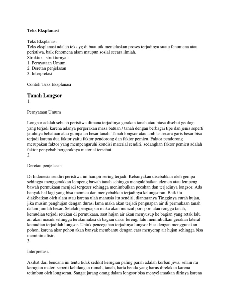 Contoh Teks Eksplanasi Abrasi Pantai Beserta Strukturnya