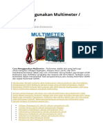 Cara Menggunakan Multimeter