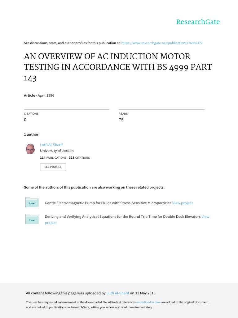AC Motor Testing for Engineers | PDF | Electric Generator | Temperature