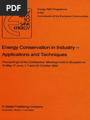 Energy Conservation In Industries Applications And Energy Conservation In Industries Applications And