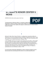 St. Marys Honor Center v. Hicks 509 US 502 (1993)