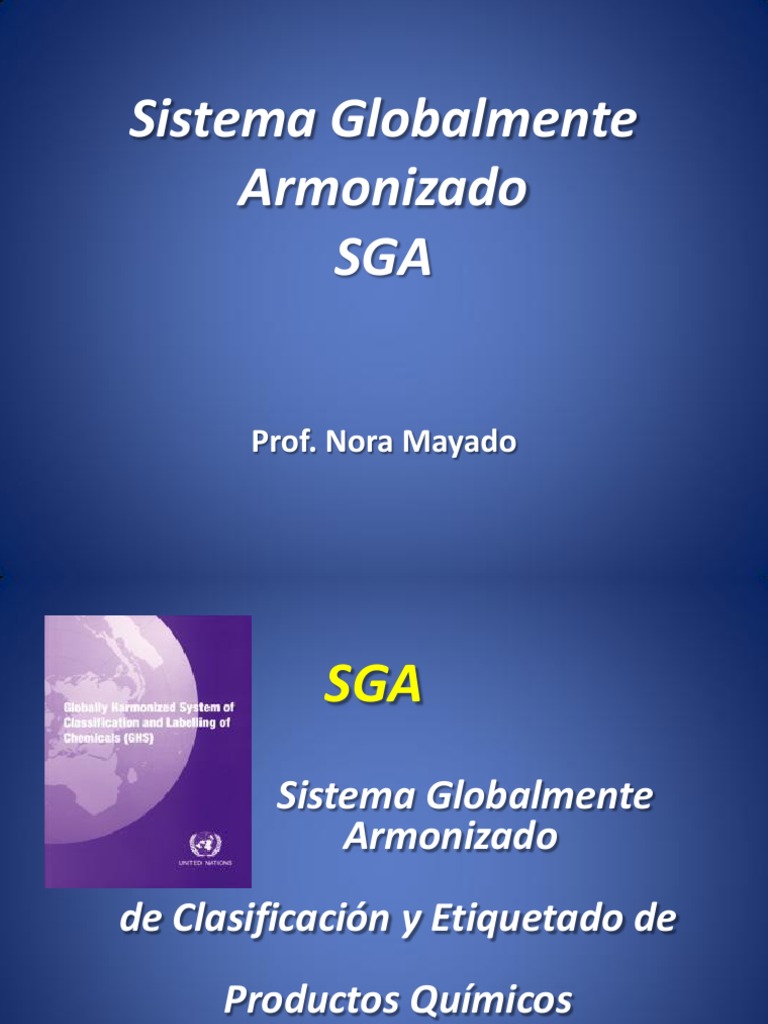 Sistema Globalmente Armonizado SGA. Prof. Nora Mayado PDF | PDF ...