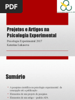 PsicExpQ2 2017 PsiExp Aula02 Projetos e Artigos