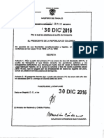 Decreto 2210 de 30 de Diciembre de 2016
