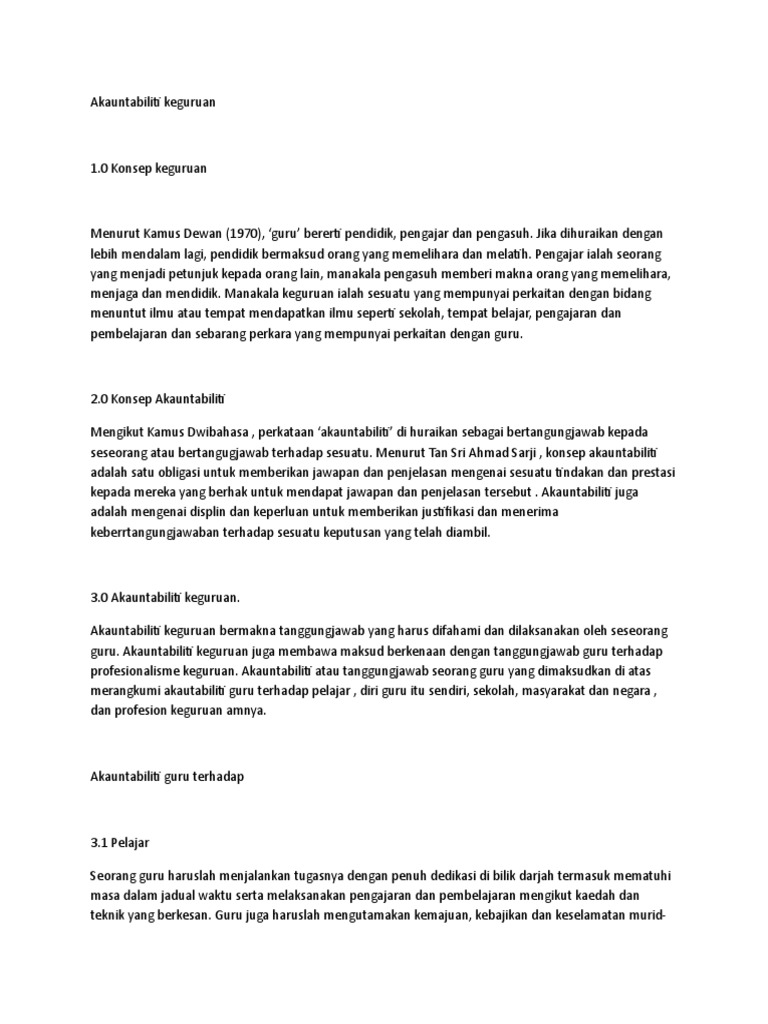 Akauntabiliti Keguruan Pdf